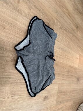 PINK Victoria's Secret Gray Lounge Shorts with Black Trim